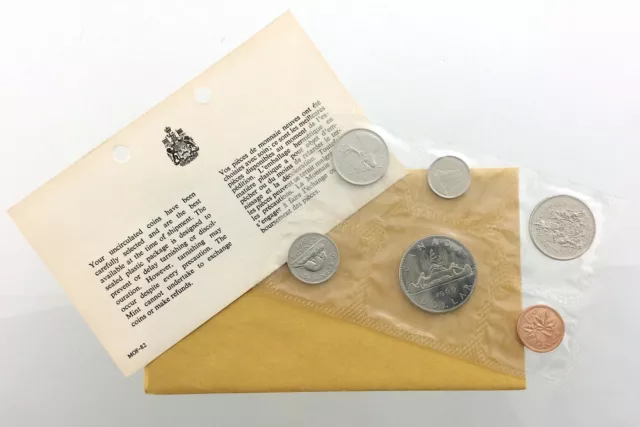 1969 Canada Proof Like Uncirculated Canadian Coin Set With Card Q953