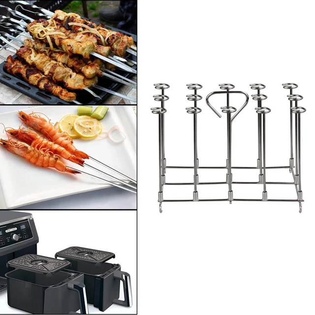 Soporte para pinchos antiadherente para Kabobs soporte para pinchos con soporte