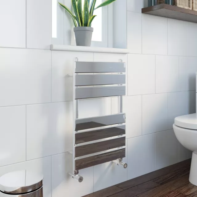 DuraTherm Flat Panel Heated Towel Rail Chrome - 650 x 400mm