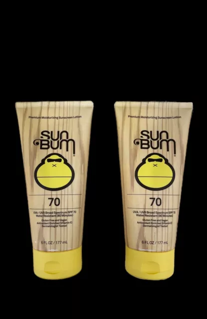 Sun Bum Original Moisturizing Sunscreen SPF 70 Lotion - 6 oz (2 Pack)