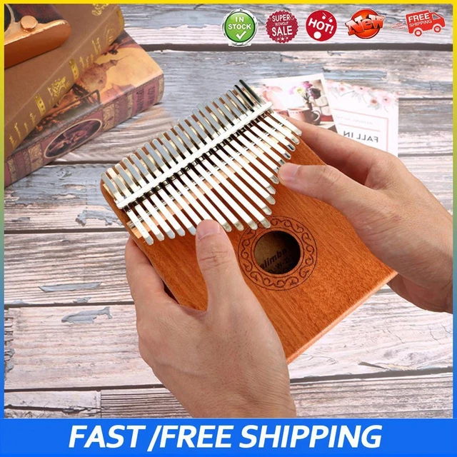 Mahogany 21 Key Kalimba Thumb Piano Mbira Musical Instrument Gift for Beginner