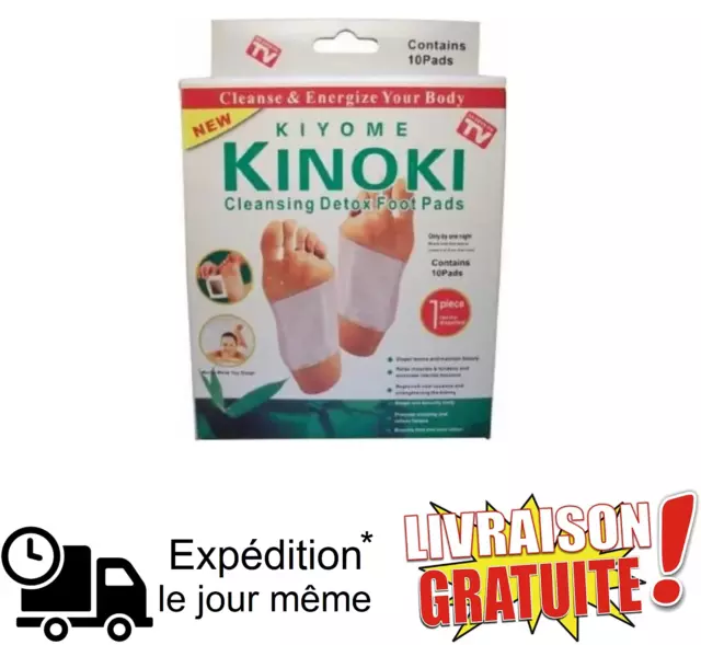 10 pcs Kinoki Detox Patches de pieds Tampons Body Toxines Pieds Minceur