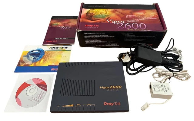 DrayTek Vigor 2600 serie ADSL router e firewall sicurezza VPN sicura in scatola.