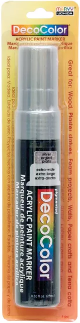 2 Pack Uchida DecoColor Jumbo Acrylic Paint Marker-Silver 415C-#SLV