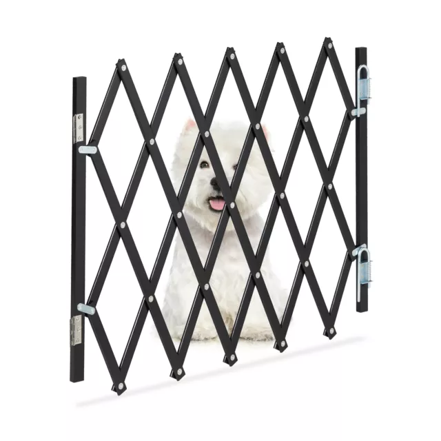 Barrera seguridad perro negro Valla plegable escaleras Reja seguridad mascota
