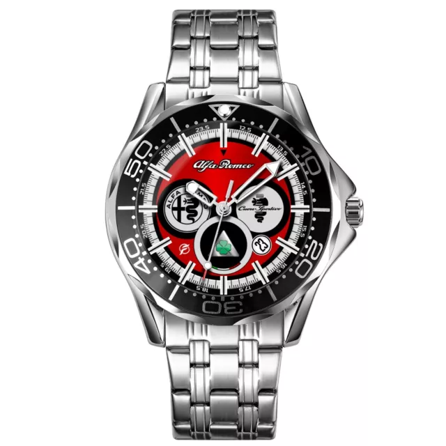 Orologio da Polso Sportivo in Acciaio da Uomo Fan Accessori Alfa Romeo QV GTAm