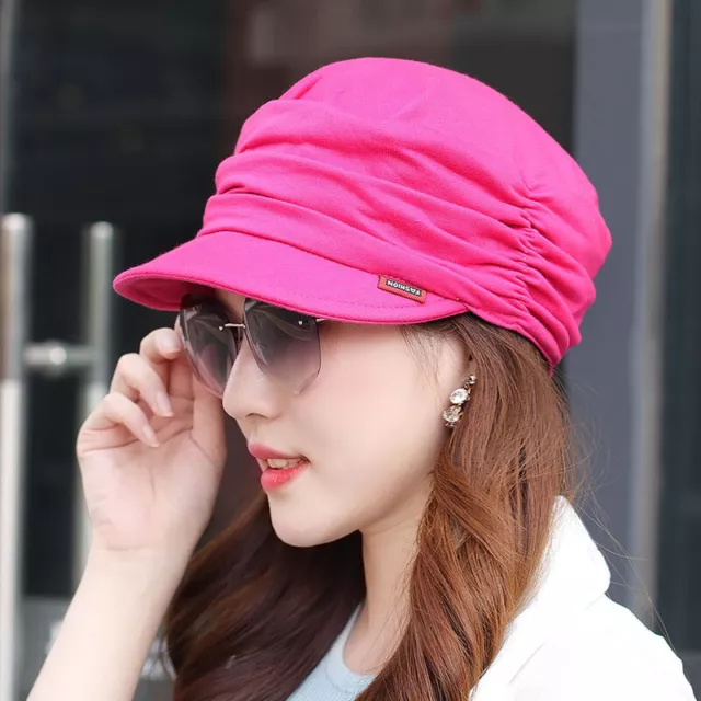 Women Visor Cap Ladies Casual Fashion Newsboy Beret Baggy Baker Boy Peaked Hat