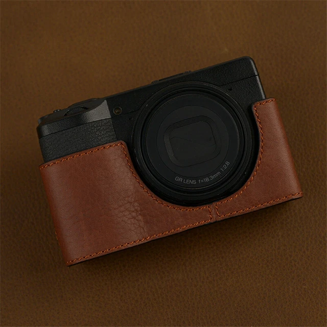 Half Case For Ricoh GR3 GRiii Camera Retro Leather Cover Insert Handmade Case