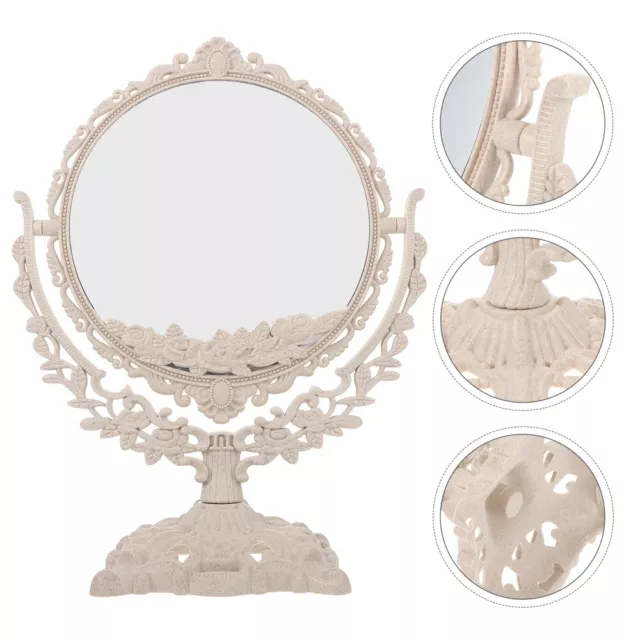 Portable Gothic Makeup Mirror, 360° Rotation, Vintage Vanity Tool