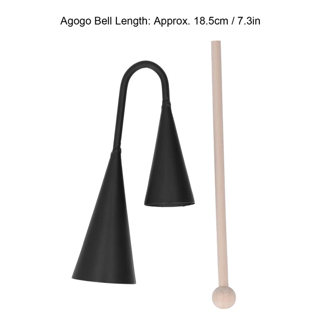 Deux Cloches Agogo Instrument De Percussion Traditionnel Latin Agogo Avec Bâton. 4