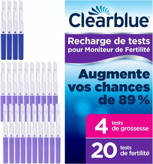 , Pack De Recharge: 24 Tests (20 Tests De Fertilité Pour L’Ovulation Et 4 Tests