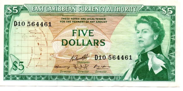 1 Billet Des Caraïbes Orientales :  5 Dollars