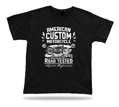 Tshirt Tee Shirt Birthday Gift Idea American Custom Motorcycle Retro Ad Vintage