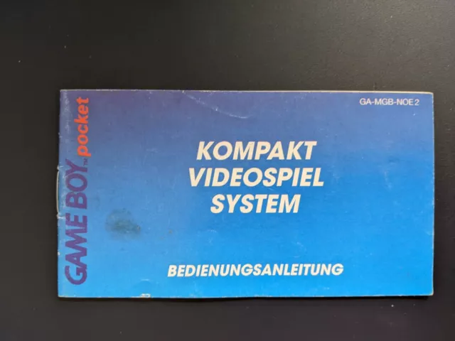 Nintendo Game Boy Pocket Bedienungsanleitung * deutsch