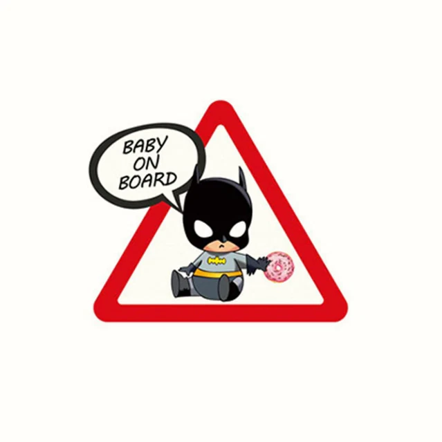 Autocollant Voiture Bébé à bord Batman Baby on Board car Sticker Aufkleber Auto