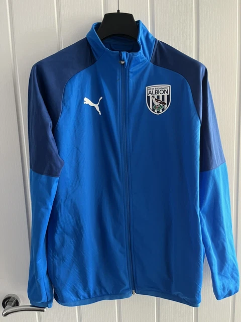 West Brom Bromwich Albion puma Tracksuit Top Jacket Blue Size Medium