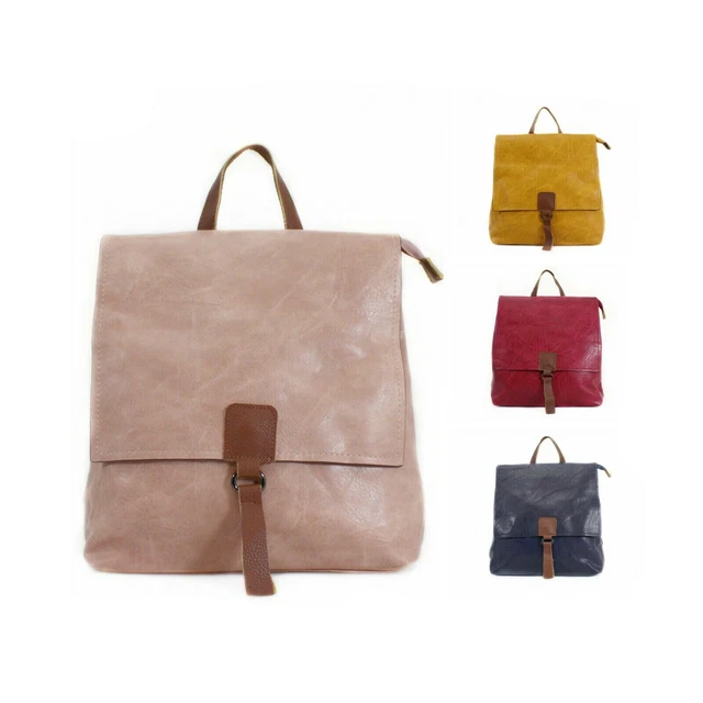 Zaino Boutique Quadrato Donna Ragazza Adatto Taglia S-Media Borsa Posteriore Finta Pelle