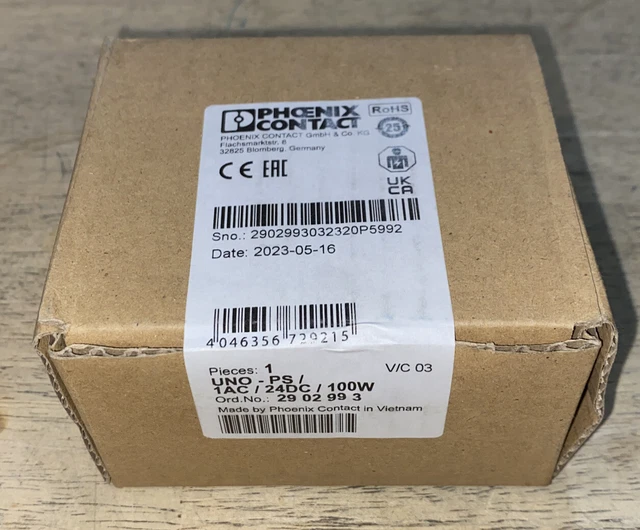 Phoenix Contact Uno-Ps/1Ac/24Dc/100W