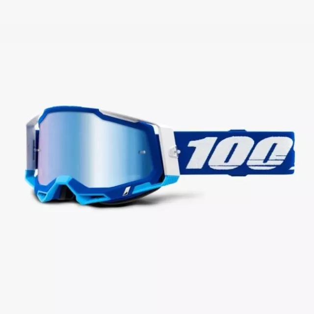 100 Prozent Fa20 Racecraft 2 Goggle Blue - Mirror Blue Lens Racecraft 2 Goggles