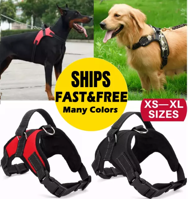 No Pull Dog Pet Harness Adjustable Control Vest Dogs Reflective XS S M Large XL