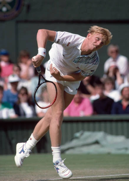 Photo Vintage Boris Becker – Wimbledon – Années 1980 – Tirage Original