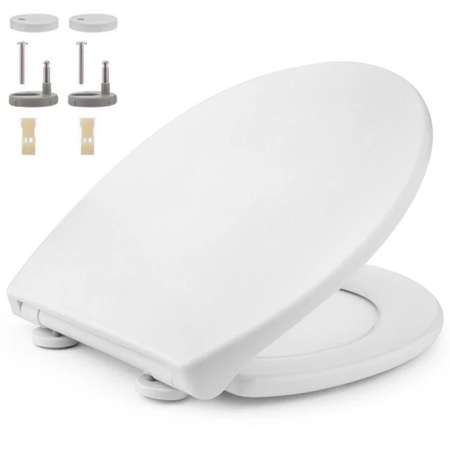 Tapa de inodoro asiento de inodoro con descenso automático duroplast tapa de inodoro asiento infantil blanco