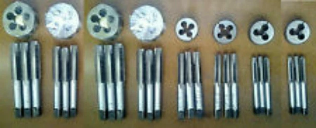 32 pcs BSW BRITISH STANDARD WHITWORTH THREAD TAP DIE SET 3/16" TO 3/4" - 8 SIZE