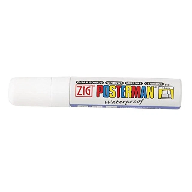 (TG. 1 Unit  (Confezione da 1)) Zig Securit PMA-120-WT Posterman - Pennarello pe