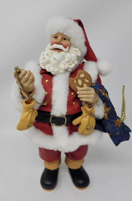 Vintage 1999 Possible Dreams Clothtique Santa with Cookie & Watch