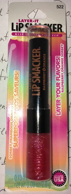 Bonne Bell Layer-It Flavor Lip Smacker Balm Gloss Duo *RASPBERRY ORANGE SORBET*