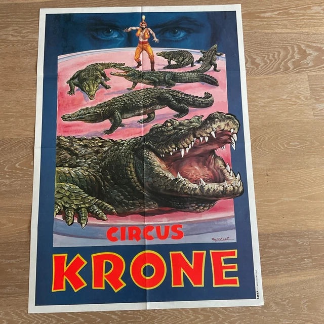 4 Affiches de Cirque Vintage 38 cm - Coloré - Taille Unique