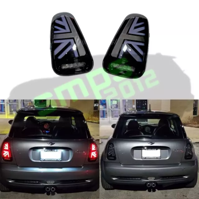 MINI GEN 1 Smoked LED Union Jack Rear tail Lights R50 R53 2004