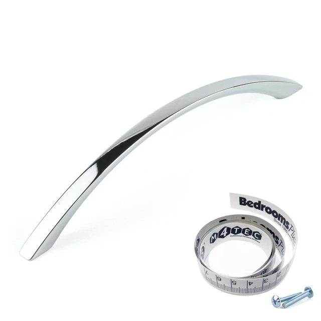 M4TEC Chrome Kitchen Cabinet Door Handles Cupboard Drawer Bedroom Furniture Pull