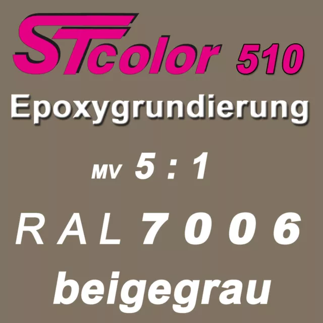 3 kg STC 2K EP Grundierung Epoxy 5:1 RAL 7006 beigegrau Set inkl. Härter