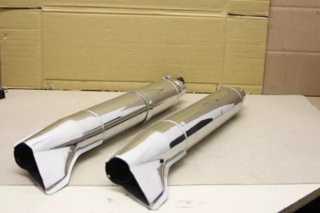 Harley Exhaust Fishtail Shovelhead Touring Chopper Vintage FL FLH 10320