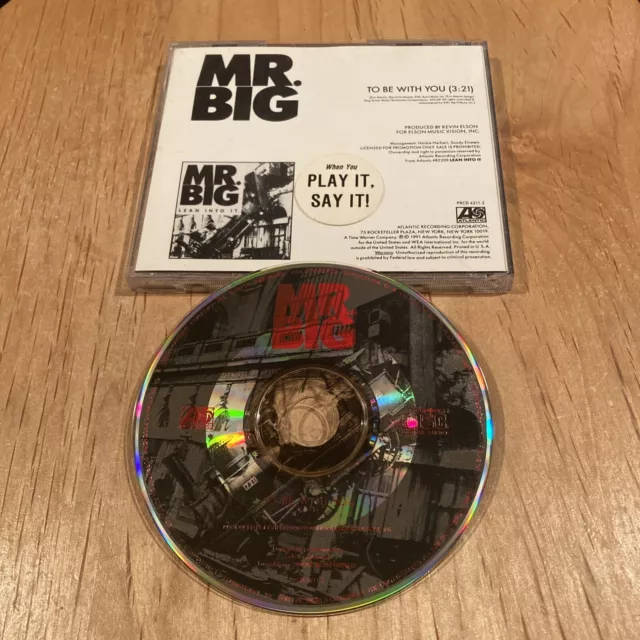 Mr Big - To Be With You CD US promo paul gilbert billy sheehan talas eric martin