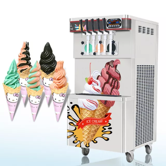 Kolice Commercial 5 flavors soft soice cream machine, yogurt ice cream maker