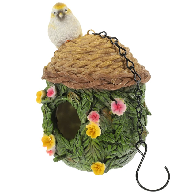 Bird Bed for Cage Outdoor Hummingbird House Garden Nesting Hanging Perch Parrot