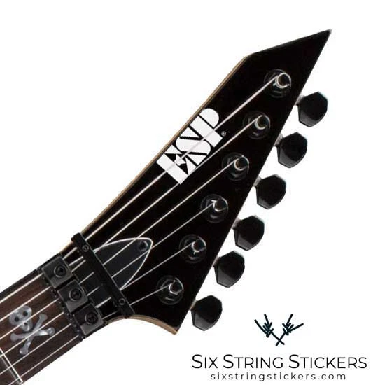 ESP GUITARS WATERSLIDE Headstock Decal WHITE Restoration Luthier Guitar