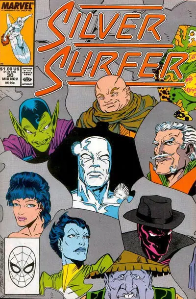 SILVER SURFER (Vol. 3) #30 F/VF, Direct, Marvel Comics 1989 Stock Image