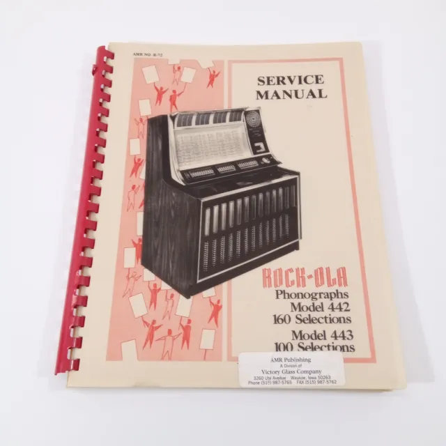 Rock-Ola 442, 160 Selection & 443, 100 Selection  Service Manual Rockola