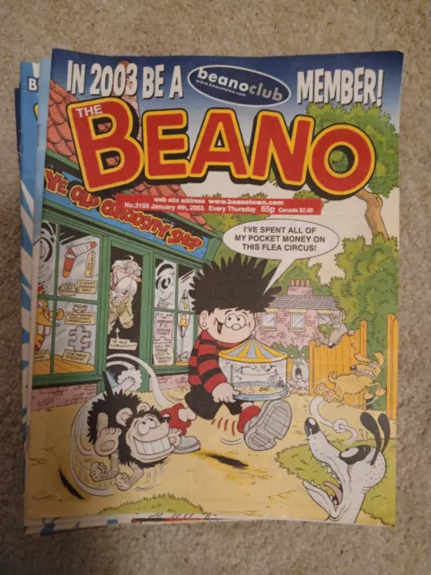 Beano x 32 comics 2003, bundle Joblot