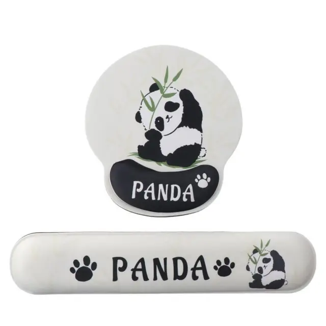 2PCS Soft Mouse Pad Panda Wrist Support Keyboard Wrist Rest  Home
