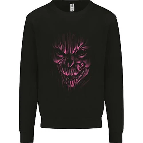 Demon Skull Devil Satan Grim Reaper Gothic Mens Sweatshirt Jumper
