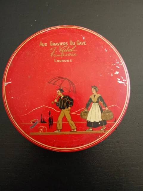 Ancienne Boîte Ronde En Tôle Lithographiée - Jouet Enfant Ou Boîte à Bonbons 1900-1910