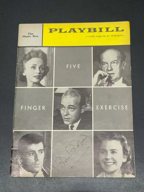 Playbill Five Finger Exercise The Music Box Autographed by Brian Bedford 2