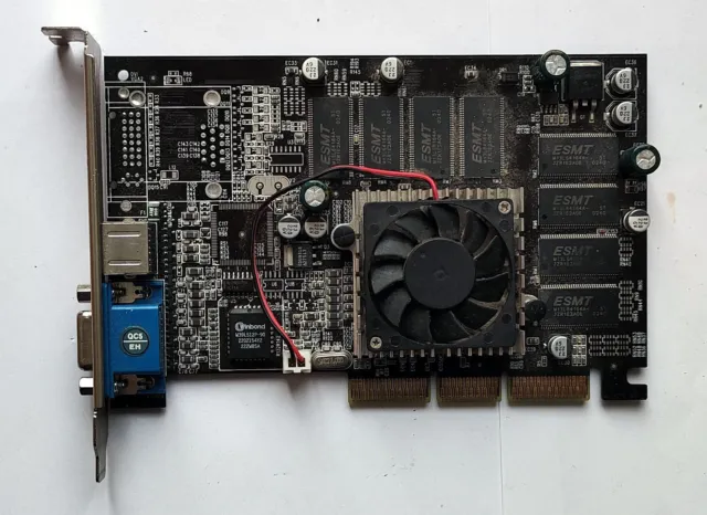 Black nVidia GeForce4 MX440 64MB AGP VGA Card  - Test OK!
