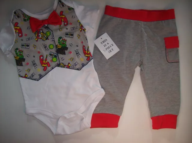 Yo Gabba Gabba Bodysuit Pants 2pc Set Baby Boys Infant 0-3 3-6 6-9 Mos NWT