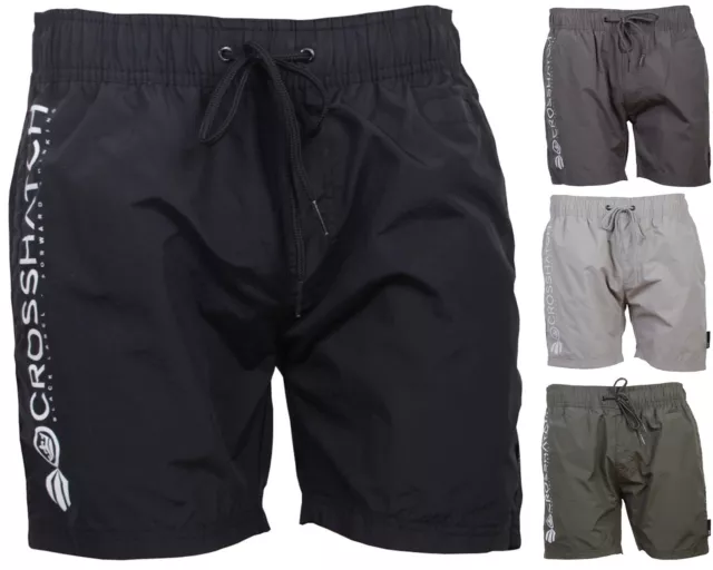 Mens Crosshatch Designer Swim Shorts New Mesh Lined Casual Beach Swimming Trunks