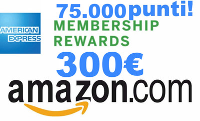 Amazon 300€ con punti Amex American Express nuova promozione entro il 15/09/22 